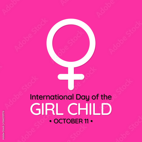 Vector illustration on the theme of International day of the girl child observed each year on October 11th across the globe.