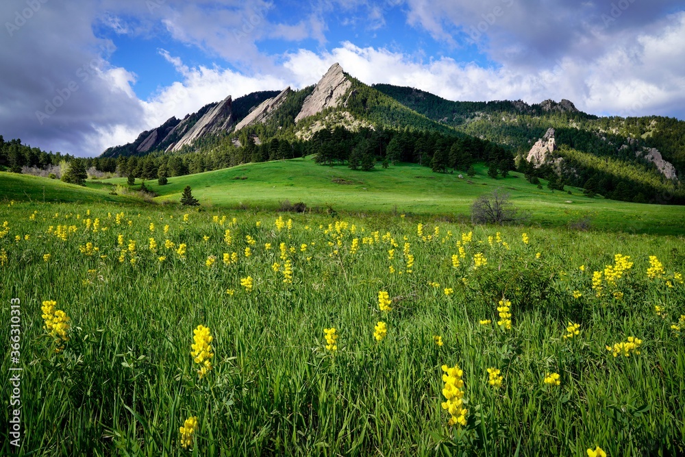 Boulder Colorado Flatirons Spring