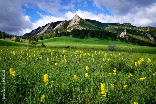 Boulder Colorado Flatirons Spring