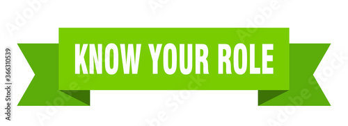 know your role ribbon. know your role paper band banner sign