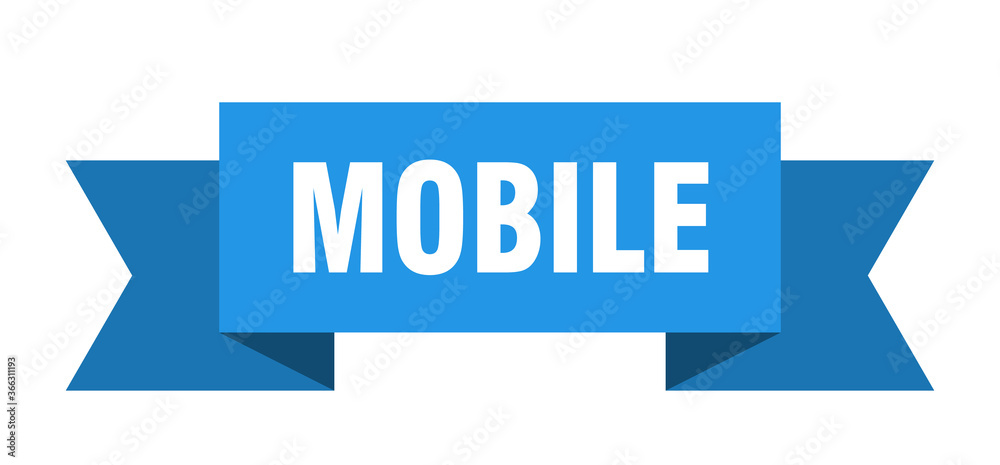mobile ribbon. mobile paper band banner sign mobile ribbon. mobile paper band banner sign