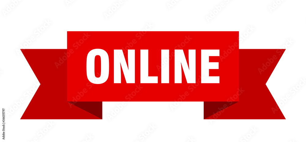 online ribbon. online paper band banner sign online ribbon. online paper band banner sign