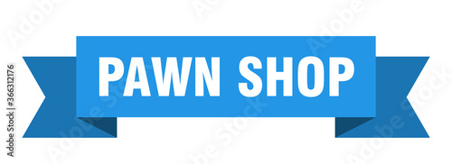 pawn shop ribbon. pawn shop paper band banner sign