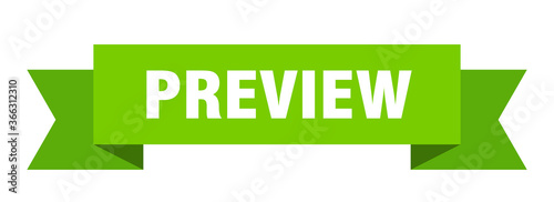 preview ribbon. preview paper band banner sign
