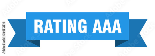 rating aaa ribbon. rating aaa paper band banner sign