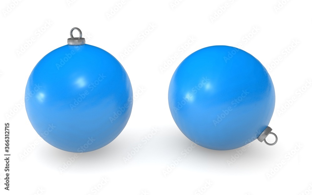 3d balls for christmas tree white background