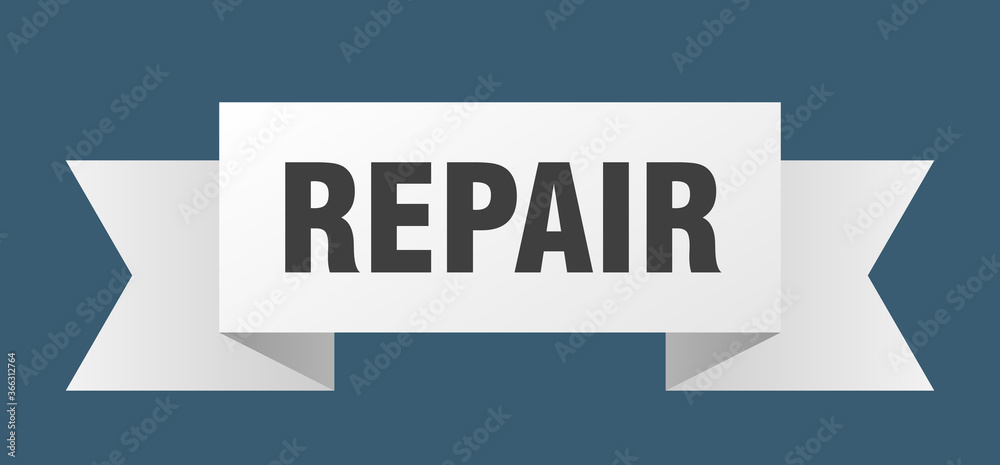 repair ribbon. repair paper band banner sign repair ribbon. repair paper band banner sign