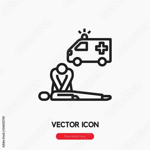 cpr icon vector sign symbol