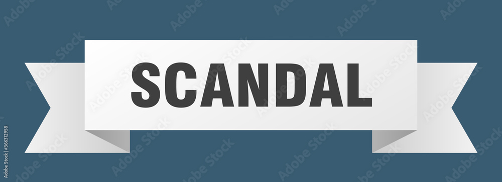 scandal ribbon. scandal paper band banner sign scandal ribbon. scandal paper band banner sign