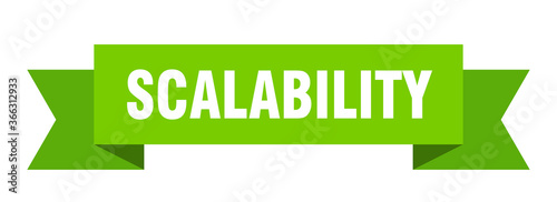 scalability ribbon. scalability paper band banner sign