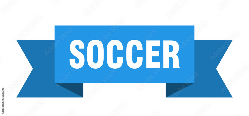soccer ribbon. soccer paper band banner sign soccer ribbon. soccer paper band banner sign