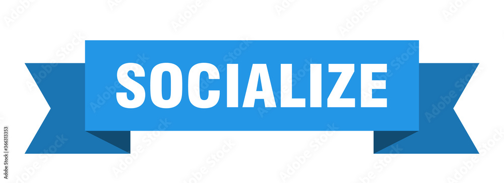 socialize ribbon. socialize paper band banner sign socialize ribbon. socialize paper band banner sign