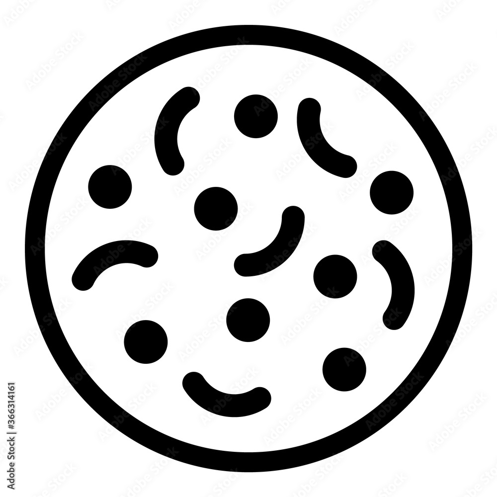 Virus Bactery Flat Icon Isolated On White Background Virus Bactery Flat Icon Isolated On White Background