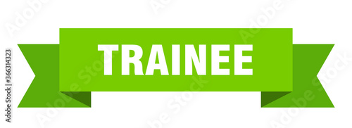 trainee ribbon. trainee paper band banner sign