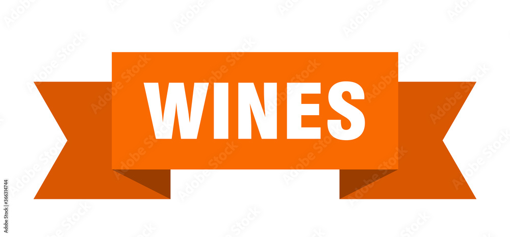 wines ribbon. wines paper band banner sign wines ribbon. wines paper band banner sign