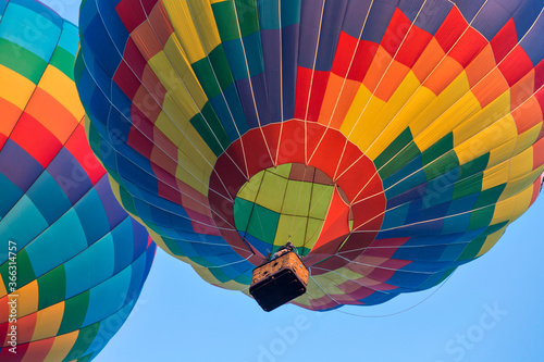 Photography hot air balloonson a white background