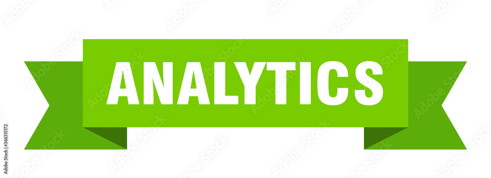 analytics ribbon. analytics paper band banner sign analytics ribbon. analytics paper band banner sign