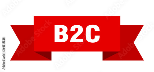 b2c ribbon. b2c paper band banner sign