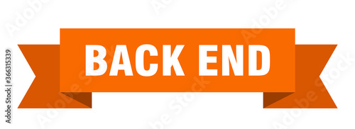 back end ribbon. back end paper band banner sign