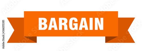 bargain ribbon. bargain paper band banner sign