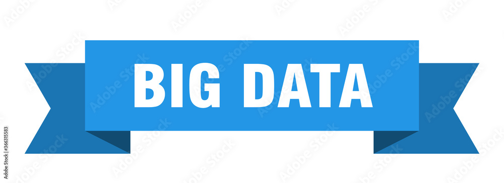 big data ribbon. big data paper band banner sign big data ribbon. big data paper band banner sign