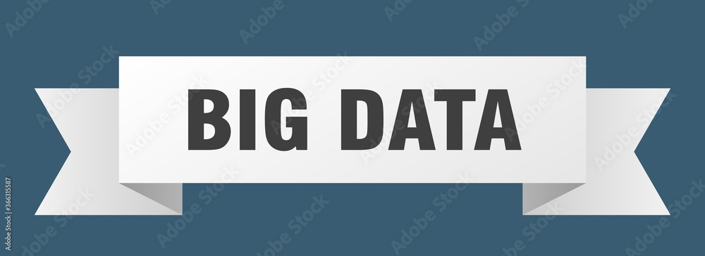 big data ribbon. big data paper band banner sign big data ribbon. big data paper band banner sign