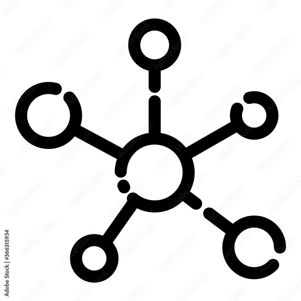 Molecule Flat Icon Isolated On White Background Molecule Flat Icon Isolated On White Background