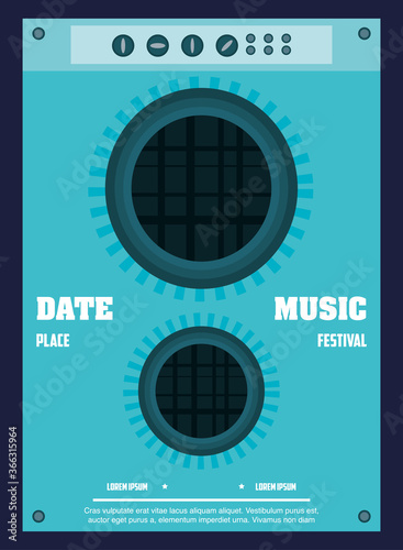 poster music festival, musical creative invitation