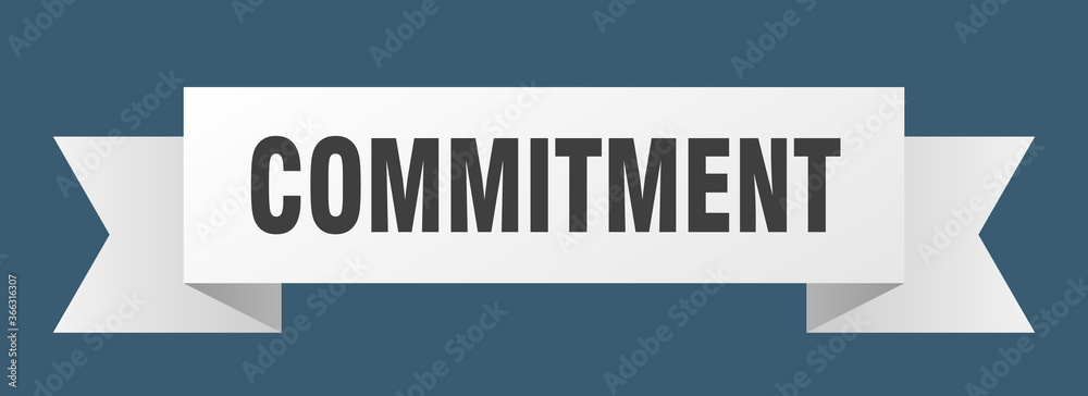 commitment ribbon. commitment paper band banner sign commitment ribbon. commitment paper band banner sign