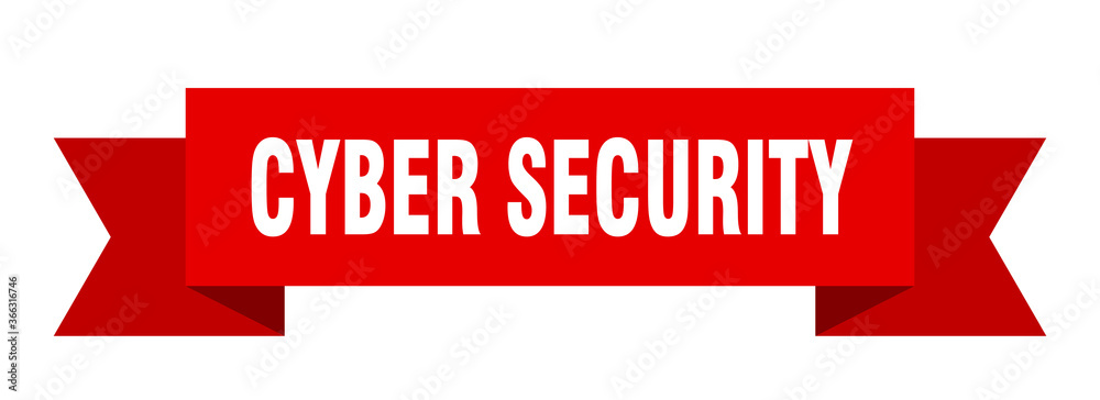 cyber security ribbon. cyber security paper band banner sign cyber security ribbon. cyber security paper band banner sign