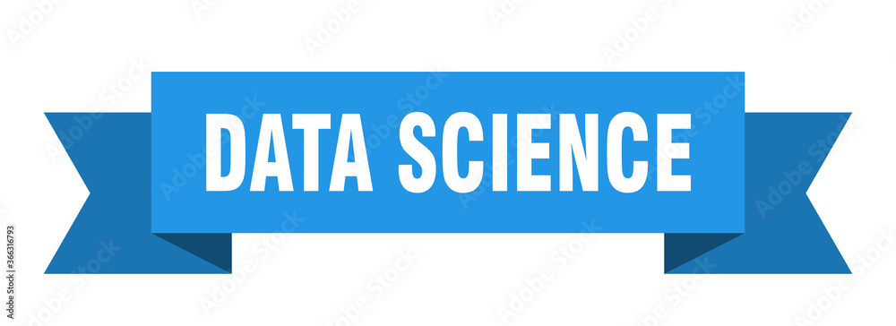 data science ribbon. data science paper band banner sign data science ribbon. data science paper band banner sign