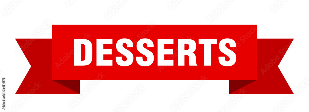 desserts ribbon. desserts paper band banner sign desserts ribbon. desserts paper band banner sign