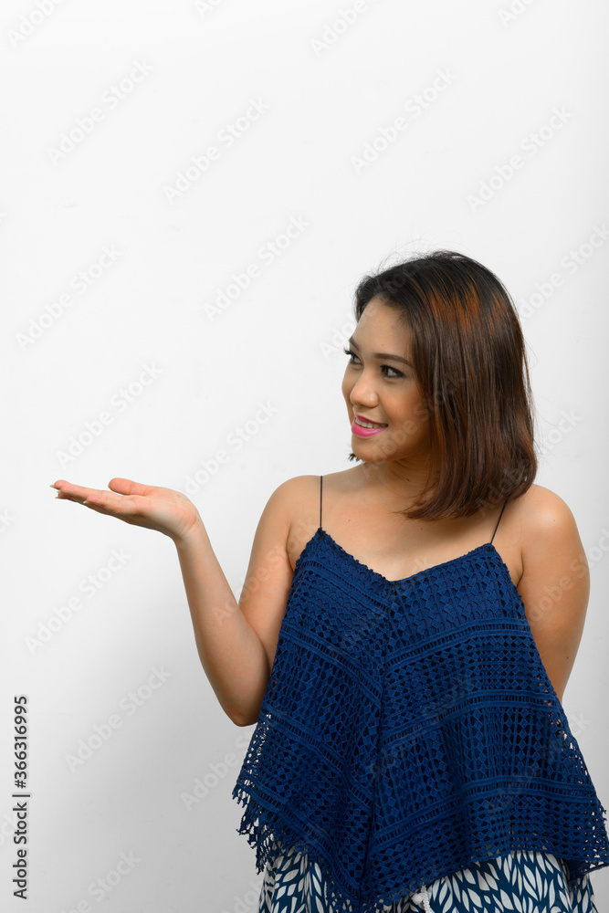 Portrait of young Asian woman with short hair Portrait of young Asian woman with short hair
