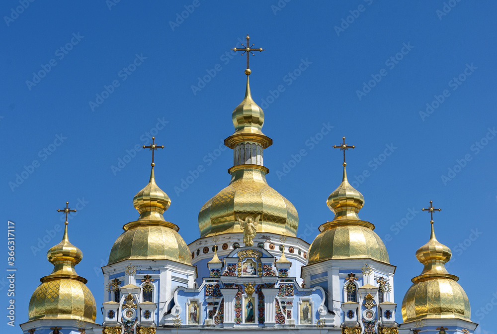 Golden domes of St. Michael's Monastery. Kiev. Ukraine.