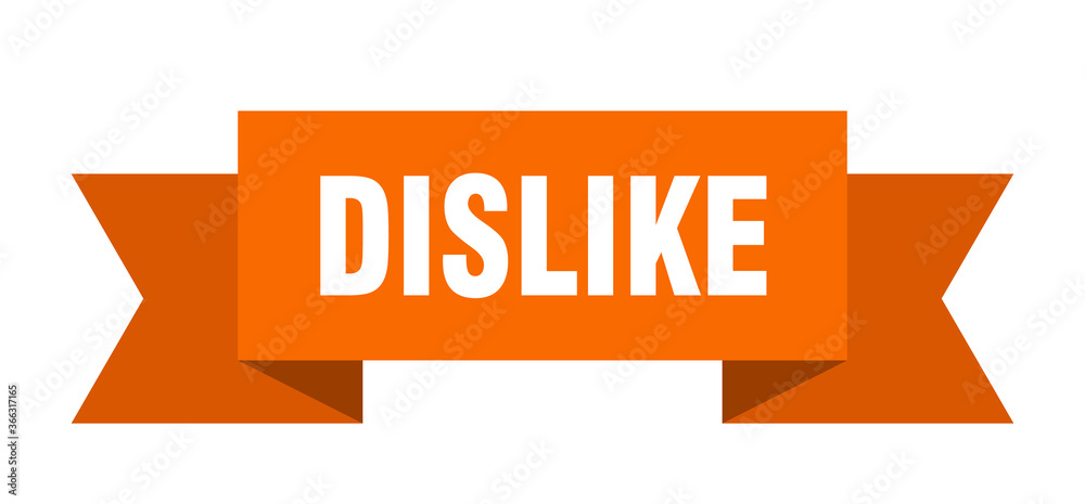 dislike ribbon. dislike paper band banner sign dislike ribbon. dislike paper band banner sign
