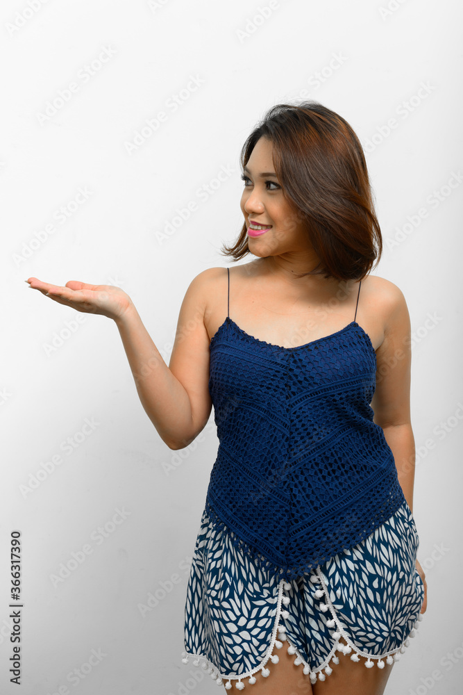 Portrait of young Asian woman with short hair Portrait of young Asian woman with short hair