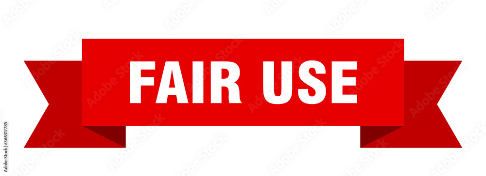 fair use ribbon. fair use paper band banner sign fair use ribbon. fair use paper band banner sign
