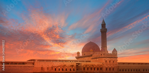 Billede på lærred Ishakpasa palace at sunset - Dogubayazit, Turkey