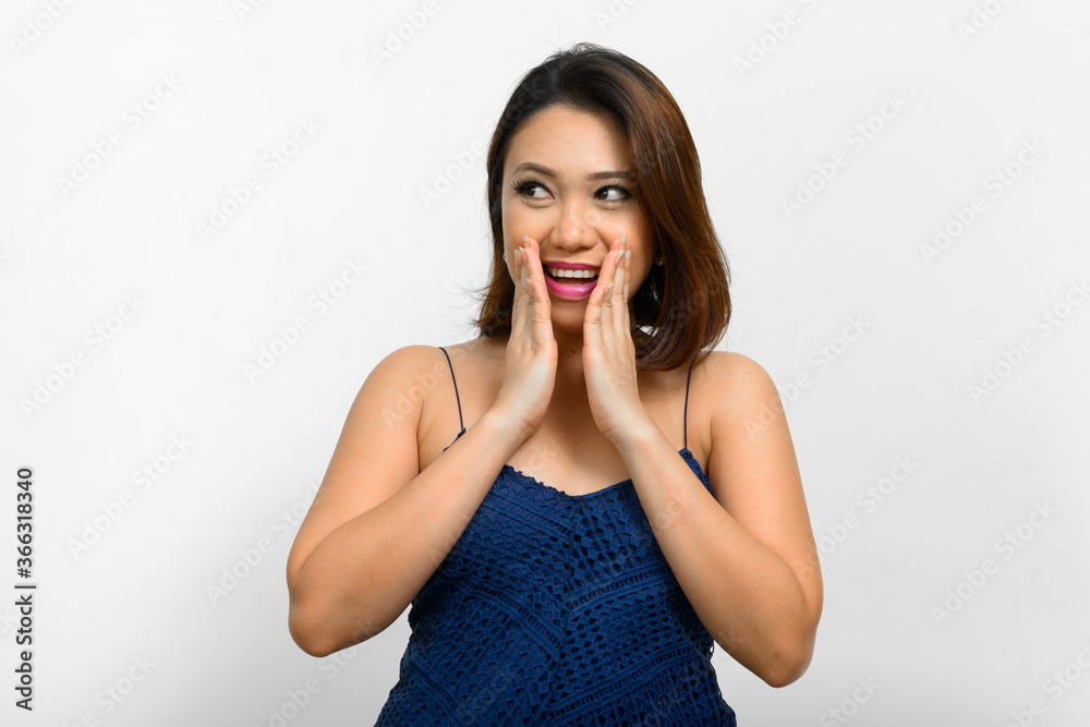 Portrait of young Asian woman with short hair Portrait of young Asian woman with short hair