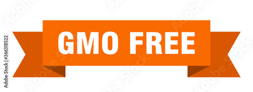 gmo free ribbon. gmo free paper band banner sign