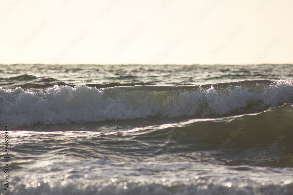 waves on the beach