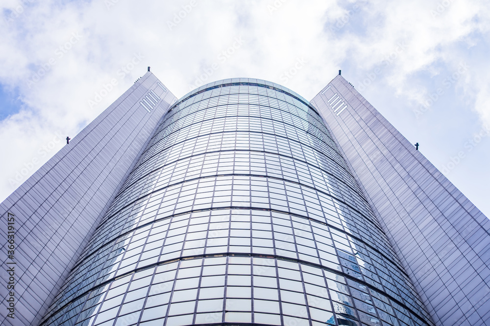 Architecture details Modern Building Glass facade Business background Architecture details Modern Building Glass facade Business background