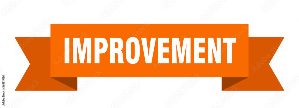 improvement ribbon. improvement paper band banner sign improvement ribbon. improvement paper band banner sign