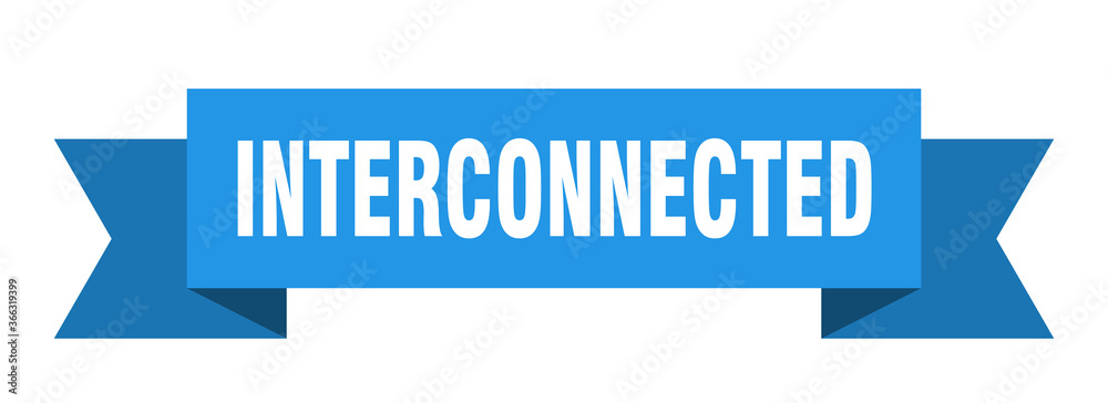 interconnected ribbon. interconnected paper band banner sign interconnected ribbon. interconnected paper band banner sign