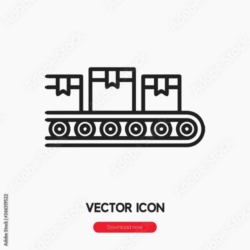 conveyor belt icon vector sign symbol