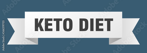 keto diet ribbon. keto diet paper band banner sign
