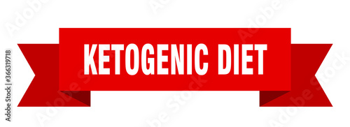 ketogenic diet ribbon. ketogenic diet paper band banner sign