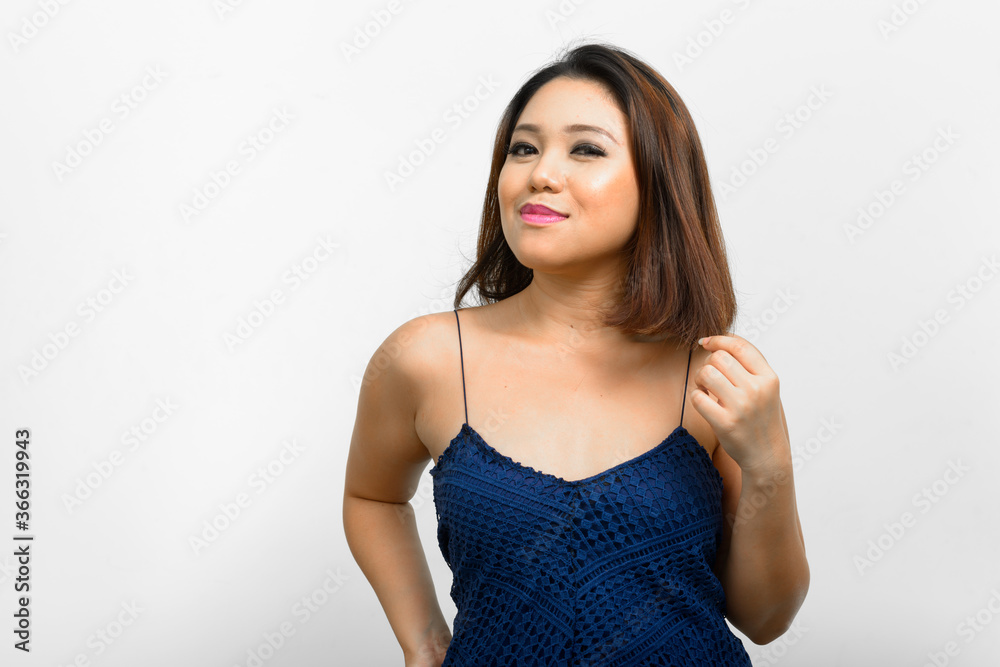 Portrait of young Asian woman with short hair Portrait of young Asian woman with short hair