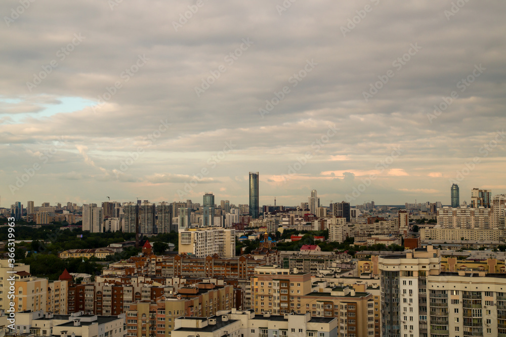 view of the tops of houses in the metropolis