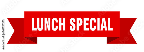 lunch special ribbon. lunch special paper band banner sign